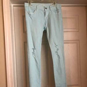 Mint green jeans